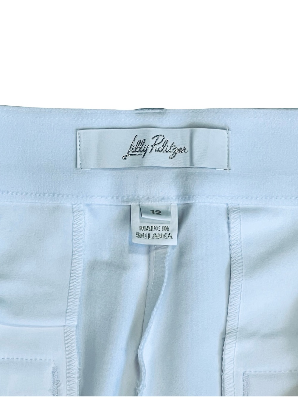 Lilly Pulitzer Women’s 12 White Luxetic Pants Ana High Rise Straight Leg Ankle - Picture 7 of 16